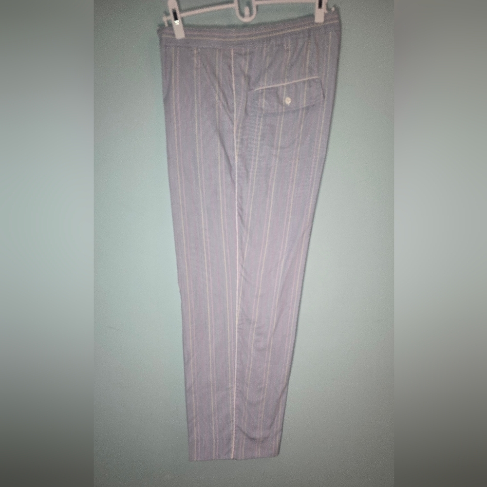 Christian Dior Monsieur Men's Blue Pink And Yellow Pinstripe Trousers Vintage